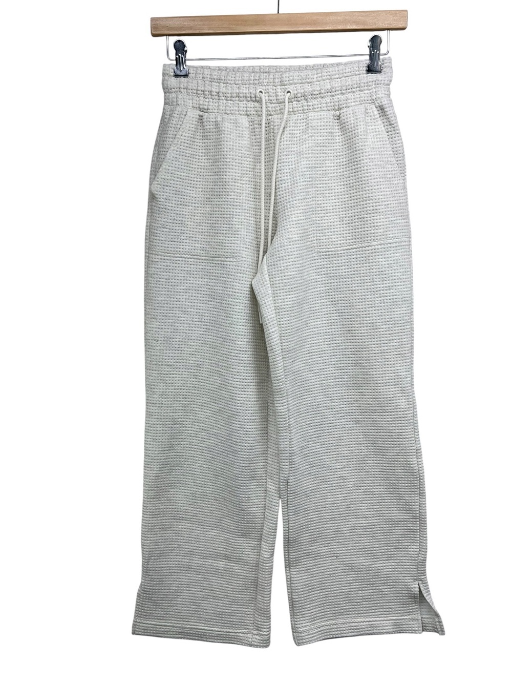 Lou & Grey Oatmeal Heather Waffle Knit Pants Womens Small